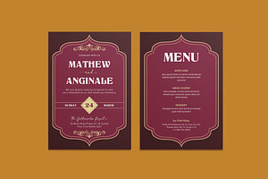 Vintage Stylist Wedding Invitation, an Invitation Template by iDoodle Studio