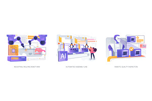 Industrial Robotics in Smart, a Technology Illustration by Visual Generation