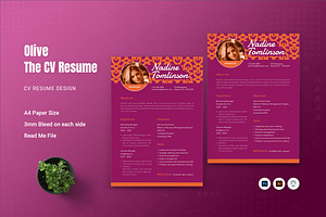 Olive - Resume Template, a Resume Template by Fannan Studio