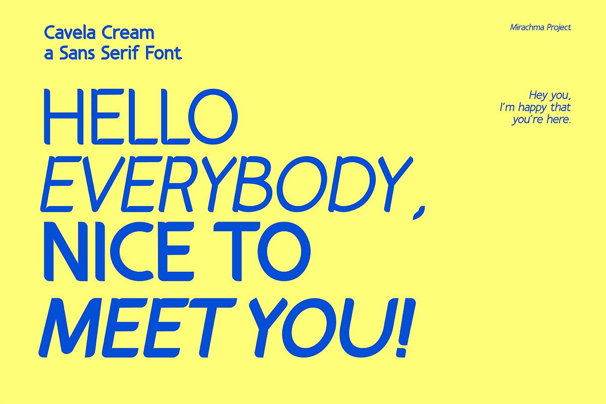 Cavela Cream - Sans Serif Font, a Sans Serif Font by Mirachma Project (Photo 3 of 10)
