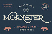 Moanster Vintage Stamp, a Serif Font by Creatype Studio (Thumbnail 1 of 9)