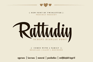 Rattudiy - Script Font