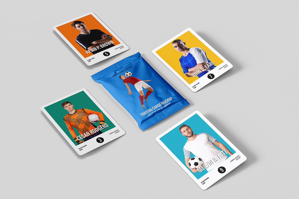 Trading Cards Mockup - 9 views, an Advertising Mockup by Illusiongraphic (Photo 10 of 19)