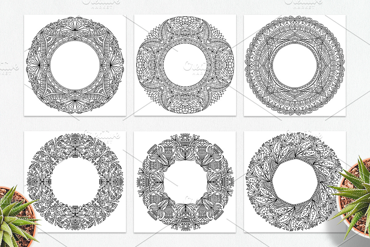 Folk style wreath for coloring, a Brushes & More by dnapslvsk (Photo 2 of 6)