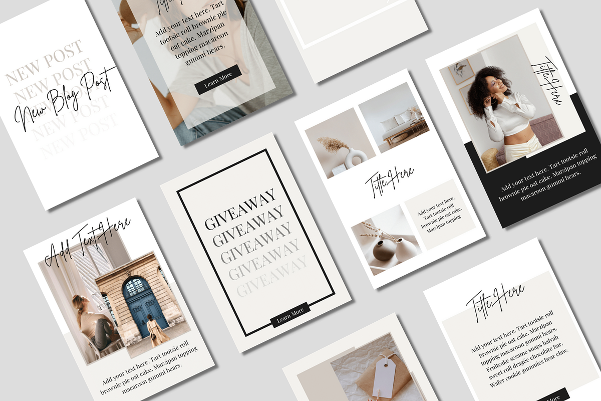 Minimalist Pinterest Templates Canva, a Social Media Template by Joanna Lane Designs (Photo 2 of 4)
