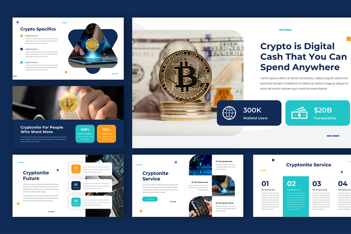 Cryptocurrency PowerPoint Template, a Presentation Template by Biwarastudio (Photo 3 of 6)