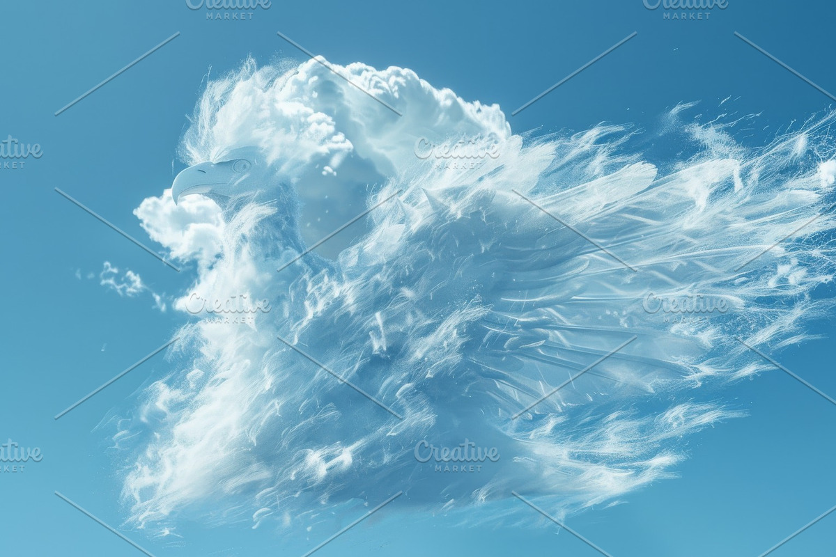 90 Clouds animals against a blue sky, an Animal Illustration by Handmadefont (Photo 34 of 64)