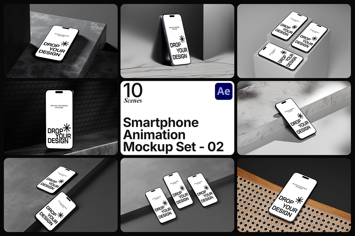 Smartphone Animation Mockup Pack 02, an iPhone Mockup by MockupShelf (Photo 1 of 12)