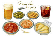 Spanish Food Clipart Vol.2 - Tapas, an Illustration by La Inspiratriz (Thumbnail 2 of 5)