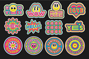 COOL POP ART VECTOR STICKERS SET, a Decorative Illustration by craftlove (Thumbnail 4 of 4)