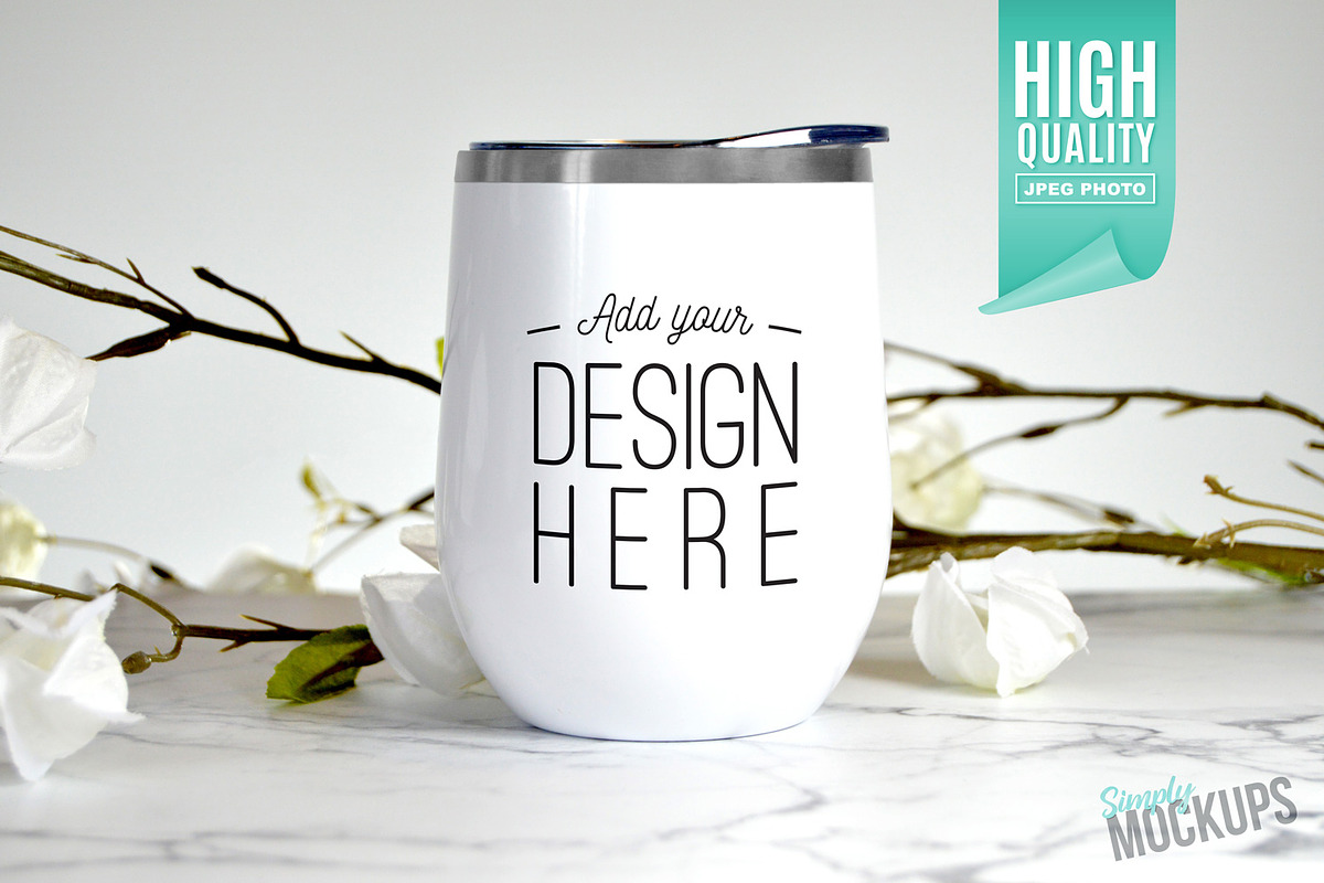White Wine Tumbler Mockup, a Product Mockup by Simply Mockups (Photo 1 of 2)