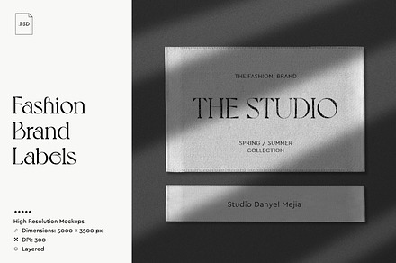 Fashion Label Mockup – Realistic Tag