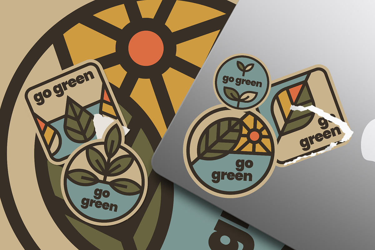 Simple Go Green Badges, an Illustration by Firowerk (Photo 5 of 6)