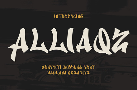 Alliaqz Graffiti Display Font, a Handwritten Font by Maulana Creative