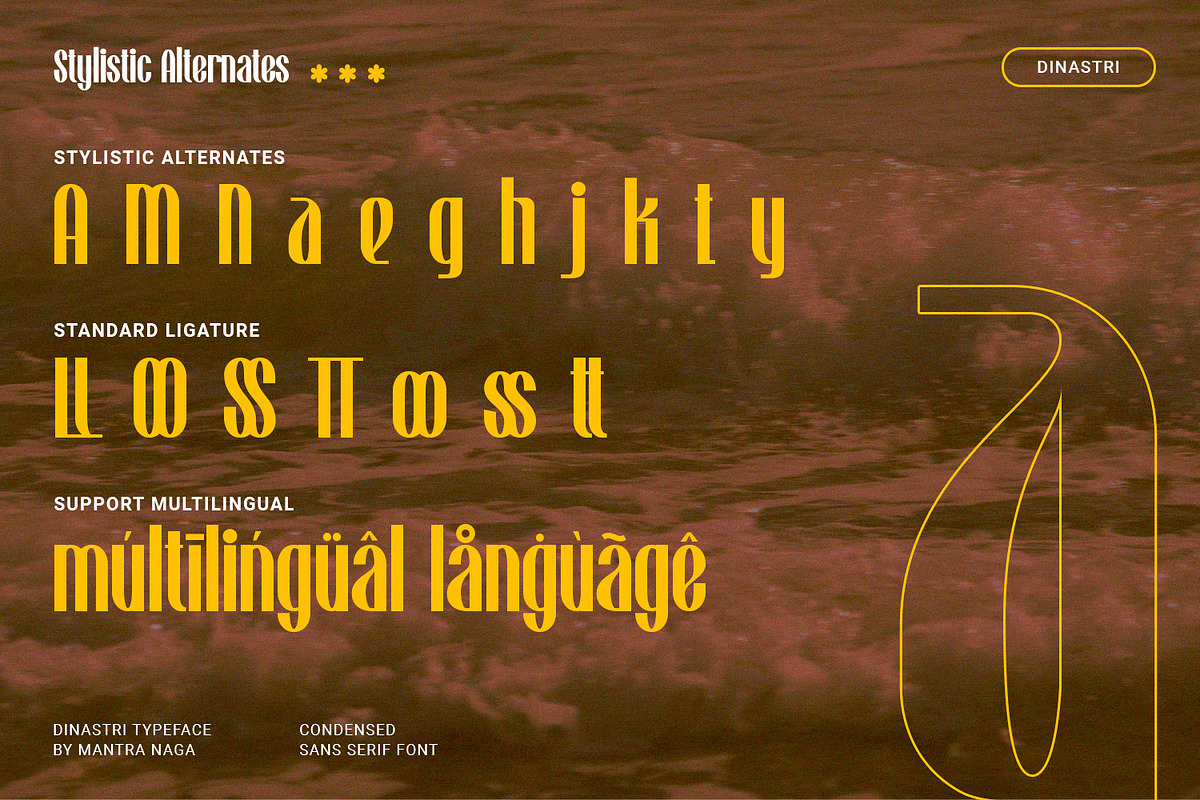 DINASTRI - Condensed Sans Serif, a Sans Serif Font by Mantra Naga (Photo 6 of 10)