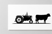 Rustic farm tractor and cow design, an Illustration by Amazin_art (Thumbnail 15 of 30)