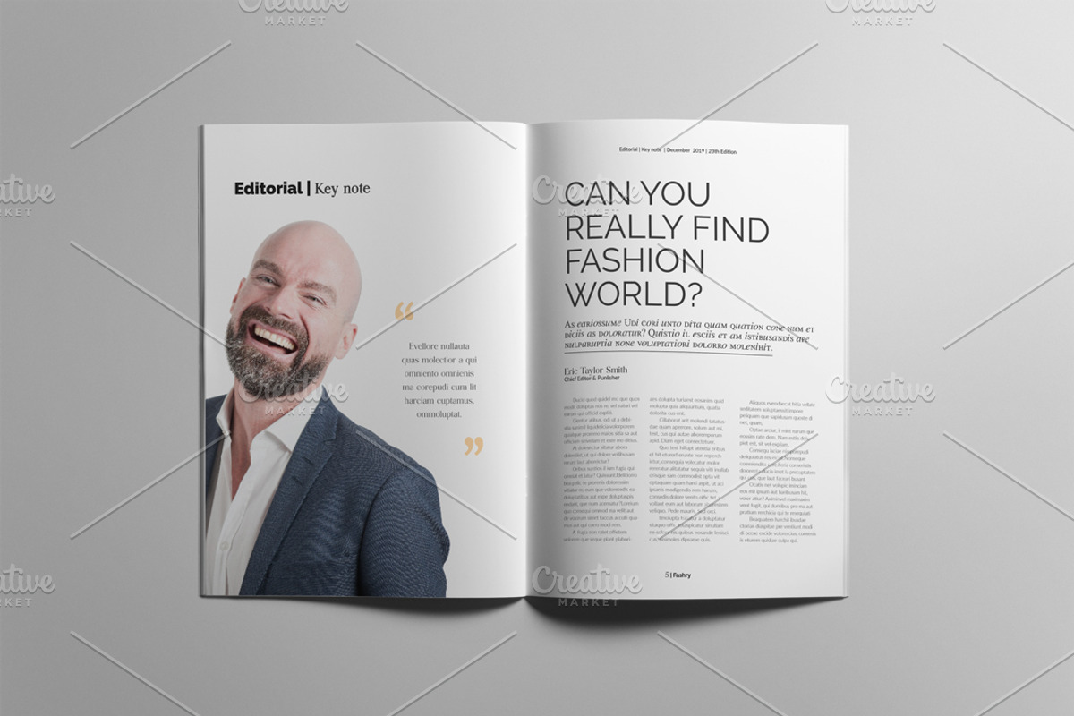 The Best Fashion Magazine Layout, a Magazine Template by Swayang (Photo 2 of 18)