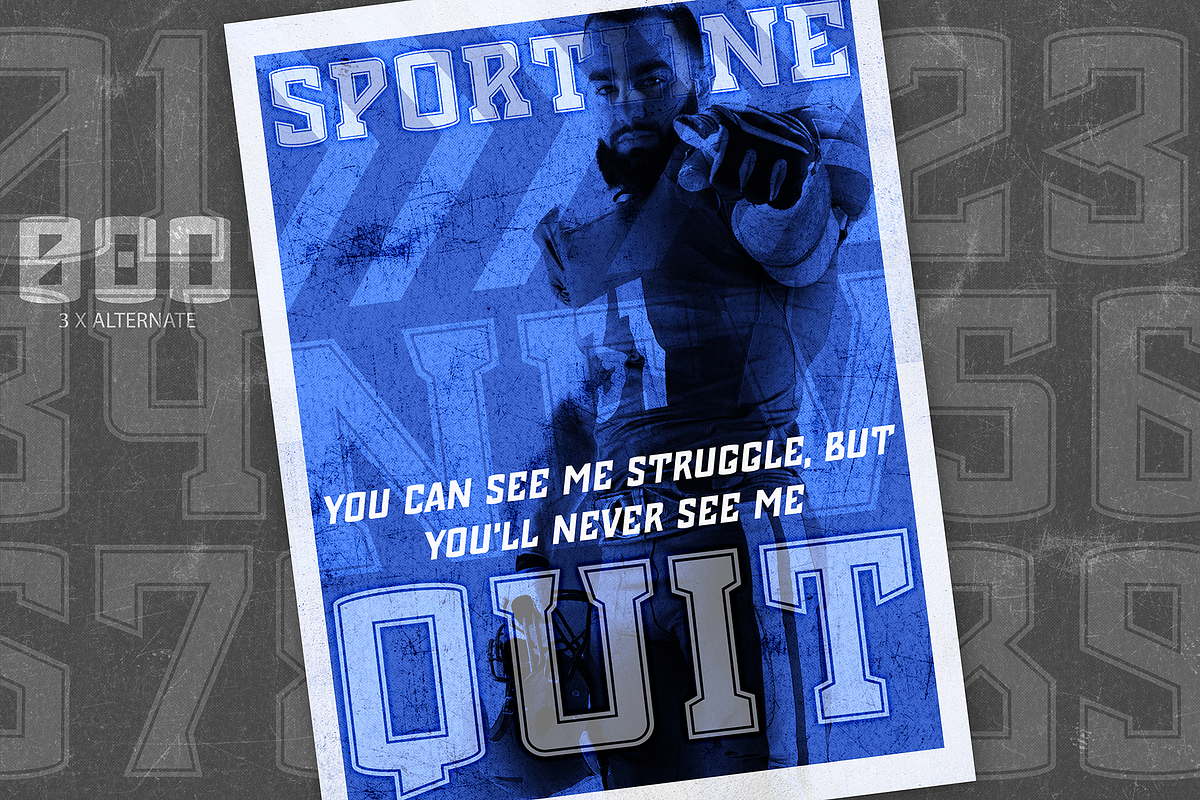 Chosla | sports style font family. preview 8