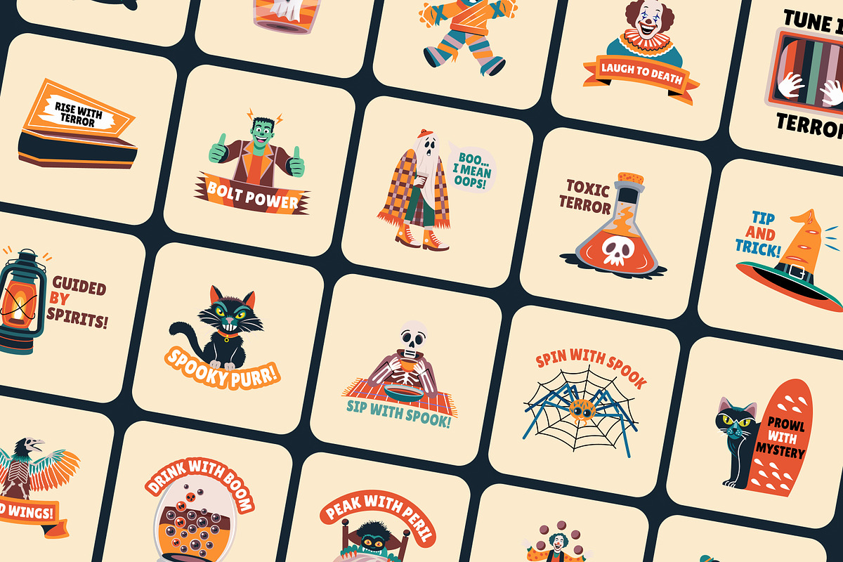 Halloween Stickers Collection, an Emoji Icon by Brickclay (Photo 5 of 8)