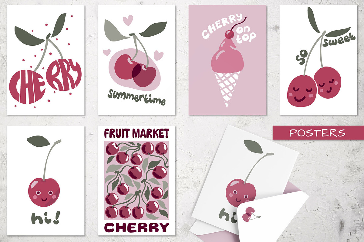 CHERRY, patterns and posters, a Pattern Graphic by pineart (Photo 3 of 6)