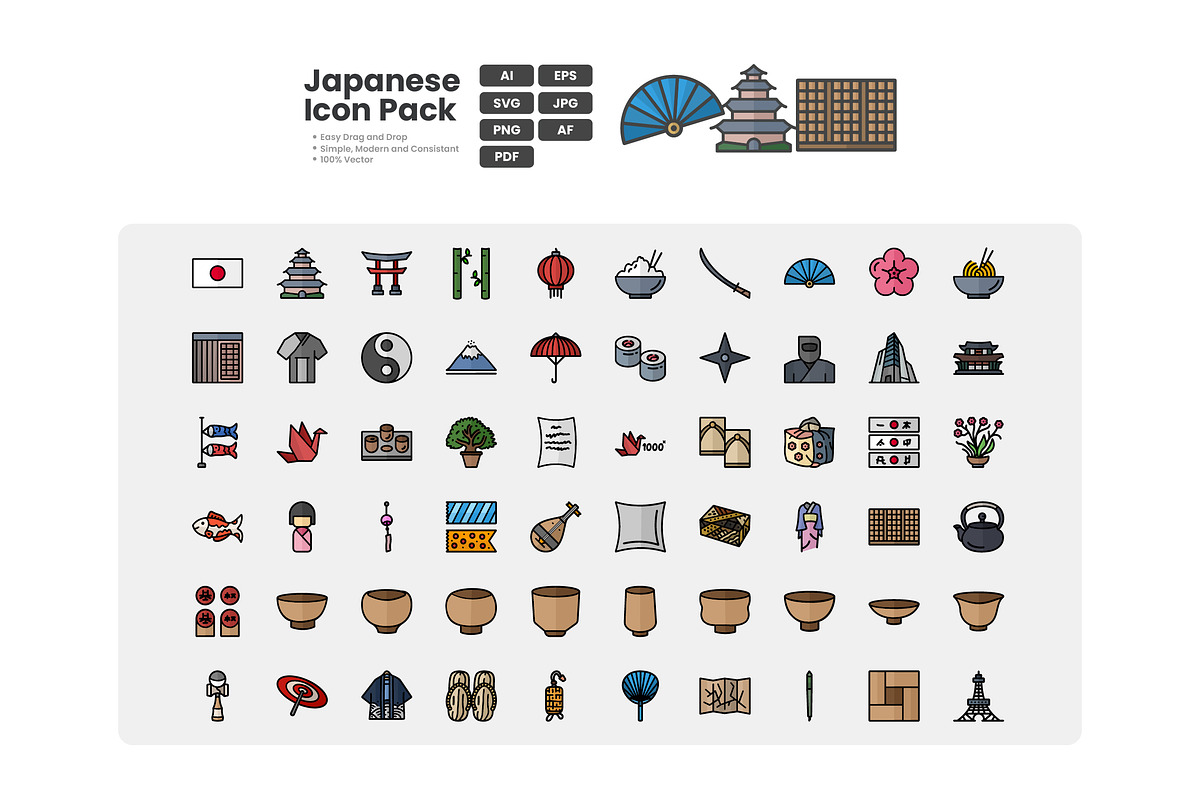 Japanese Icon Pack, a Duotone Icon by erifqizeicon (Photo 1 of 3)