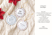 Ceramic Ornament Mockup Set of 3, a Household Mockup by EmpaviMockups (Thumbnail 4 of 5)