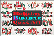 BELIEVE Holiday Quote Art SVG, an Object Graphic by yasushie (Thumbnail 1 of 16)