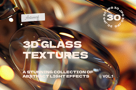 30 High-Resolution 3D Glass Textures