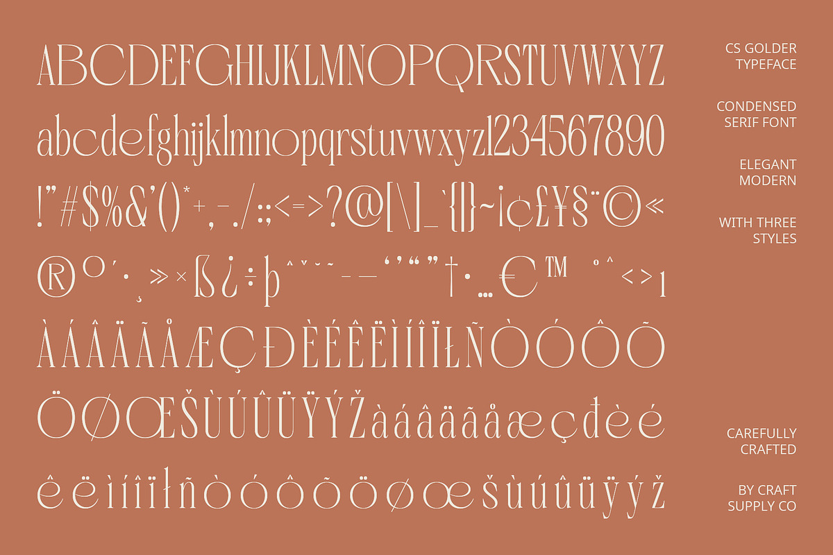 CS Golder – Condensed Font, a Serif Font by Craft Supply Co. (Photo 8 of 8)