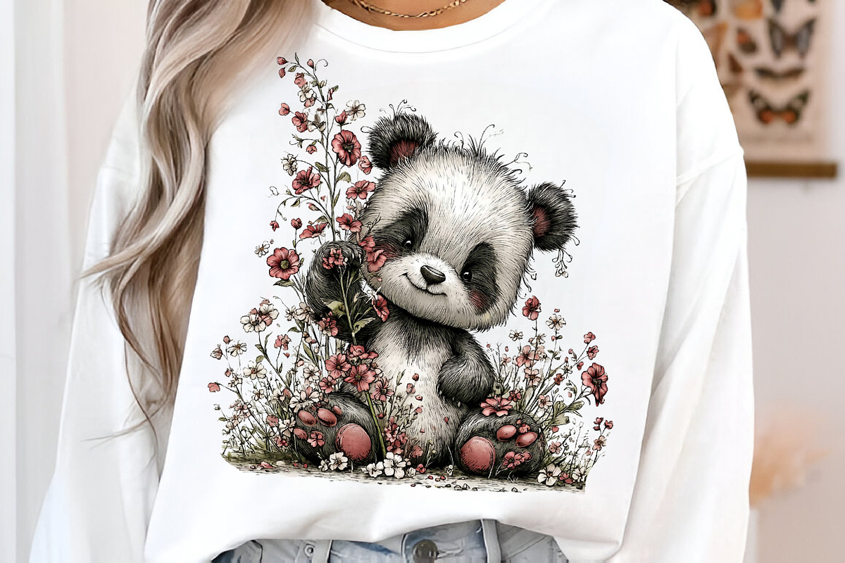 Watercolor spring panda clipart, an Illustration by SinaCreation (Photo 9 of 11)