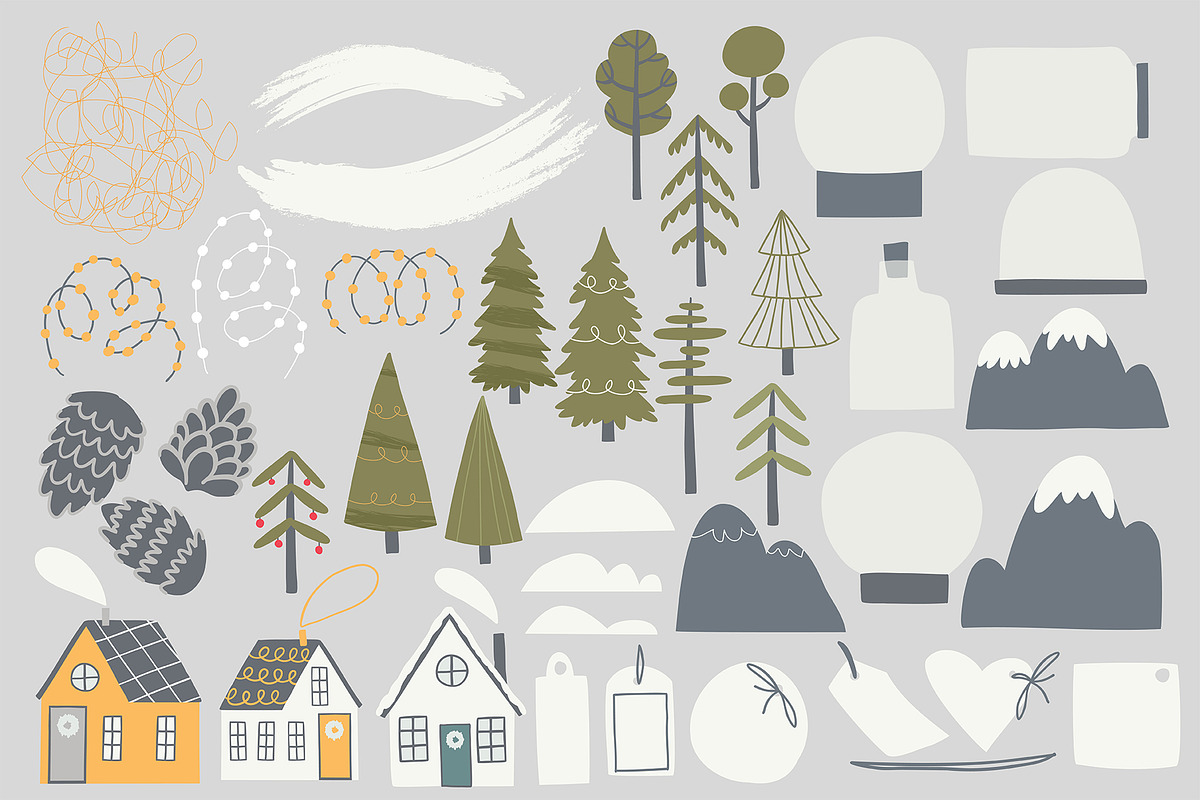 Christmas Snow Globes creator, a Seasonal Illustration by Elliko shop (Photo 9 of 11)