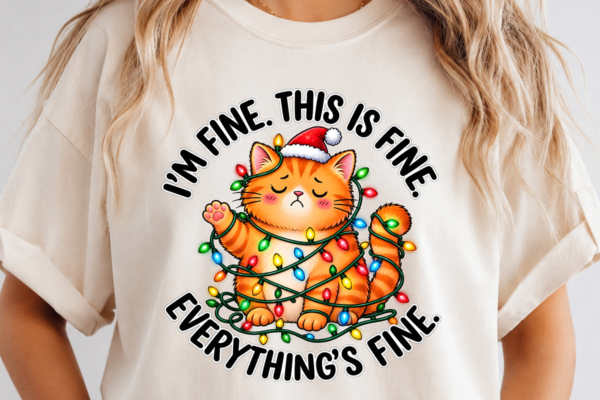 Funny Christmas Cat PNG Clipart, an Object Graphic by Zahyl Studio (Photo 2 of 7)