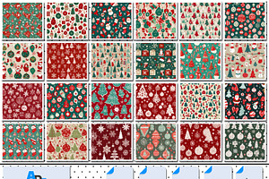 Seamless Vintage Christmas Patterns