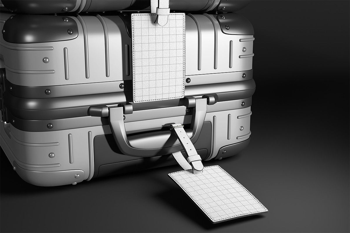 Travel Luggage Tag Mockup, an Advertising Mockup by Nathatype (Photo 3 of 9)