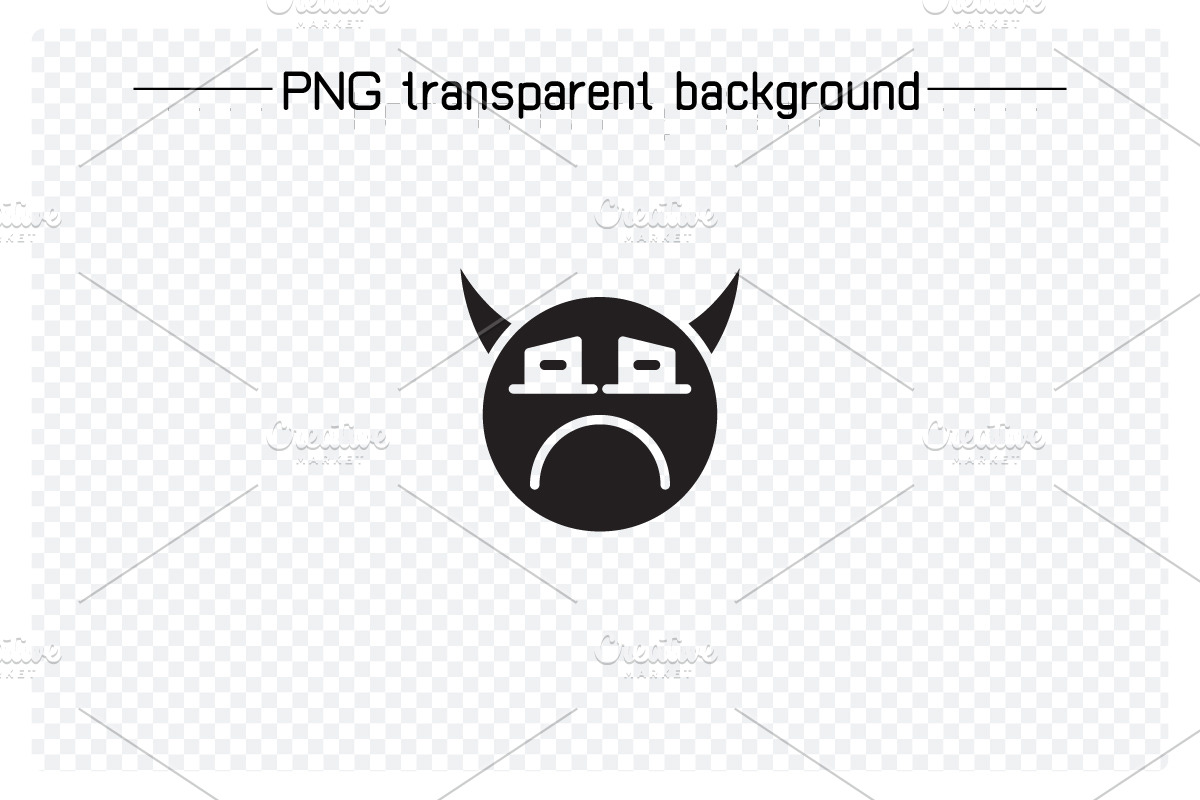 Bored and Moody Devil Emojis, a Solid Icon by Designfour (Photo 5 of 7)