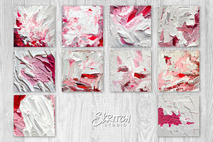 Thick Paint Abstract Pink Textures