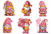 Pink Valentine Gnome Clipart, an Illustration by Dream Creation (Thumbnail 2 of 6)