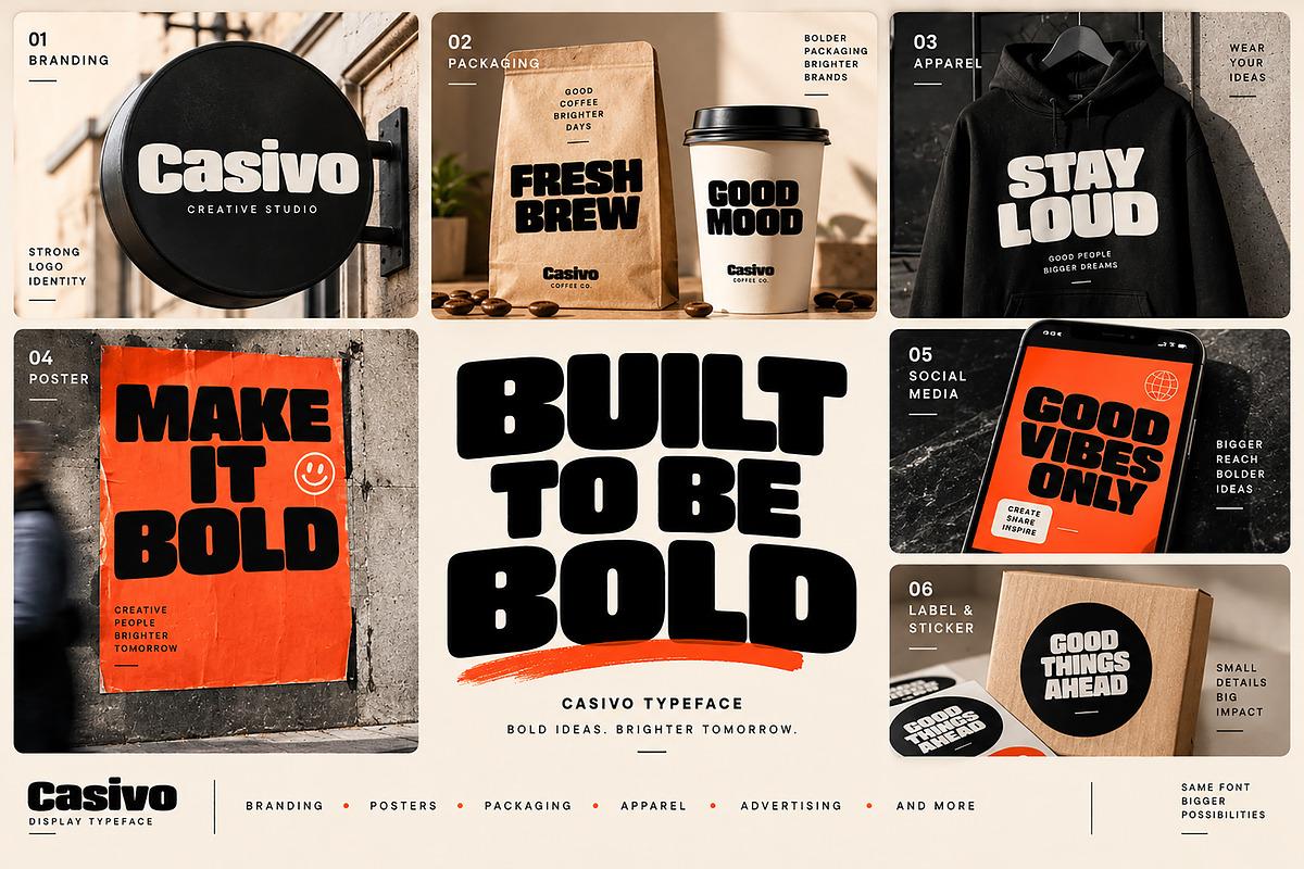 Casivo — Bold Rounded Display Font, a Script Font by Wow Magic (Photo 2 of 5)