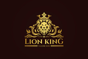 Heraldry Lion Luxury Logo Design