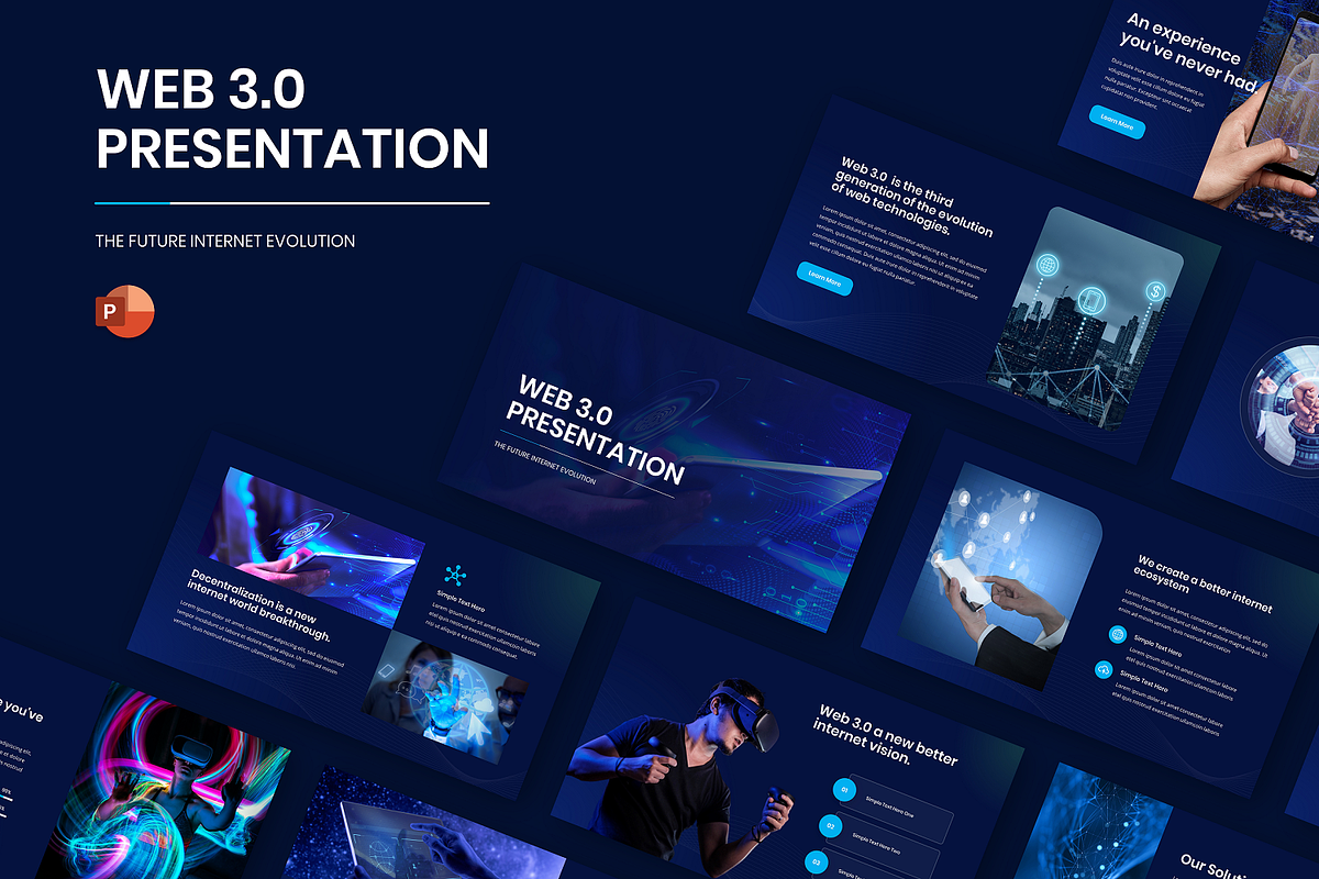 WEB 3.0 Powerpoint Template, a Presentation Template by Biwarastudio (Photo 1 of 5)