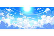 Cartoon anime manga sky clouds, an Illustration by Vector Tradition (Thumbnail 2 of 3)