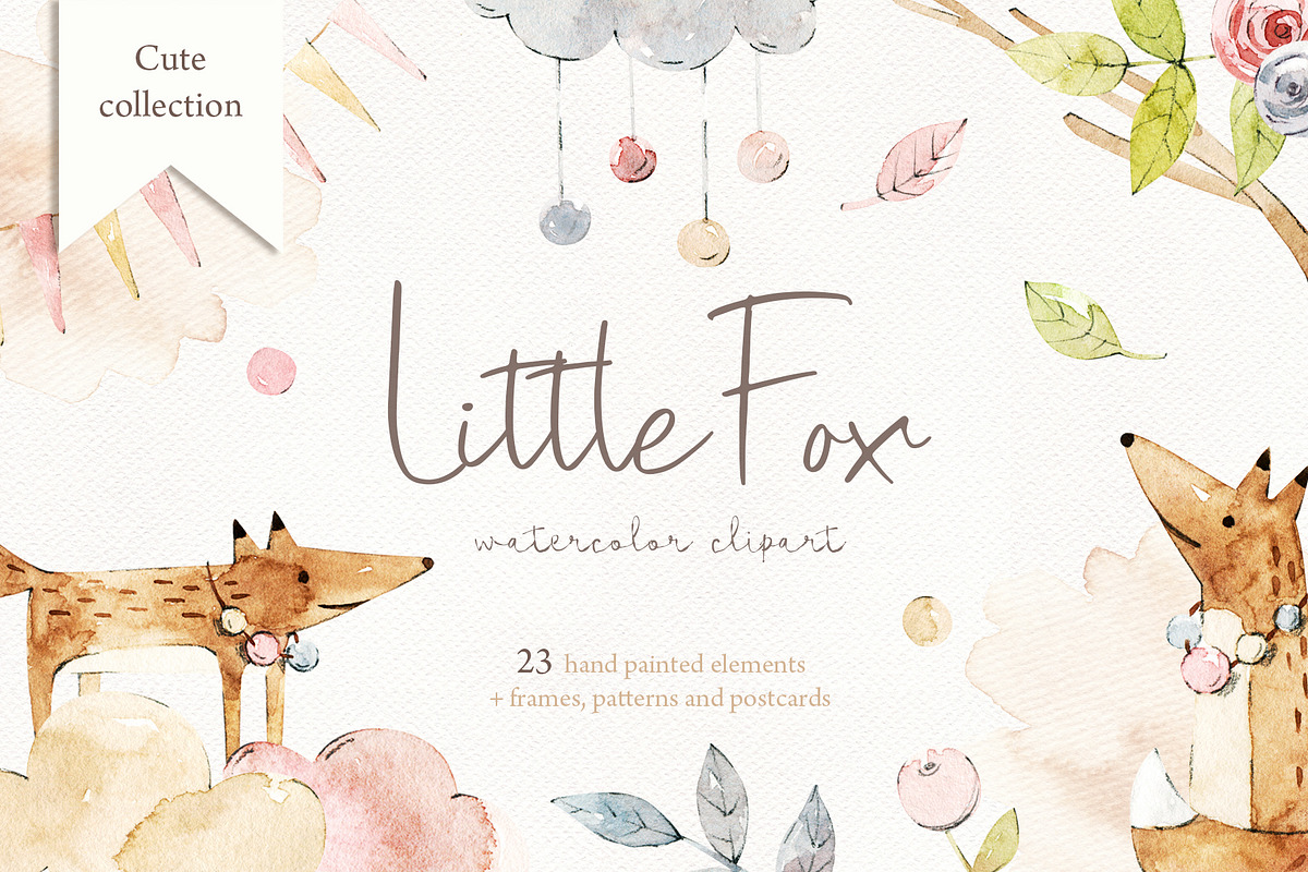 Little Fox Collection, an Animal Illustration by svetsum (Photo 1 of 9)