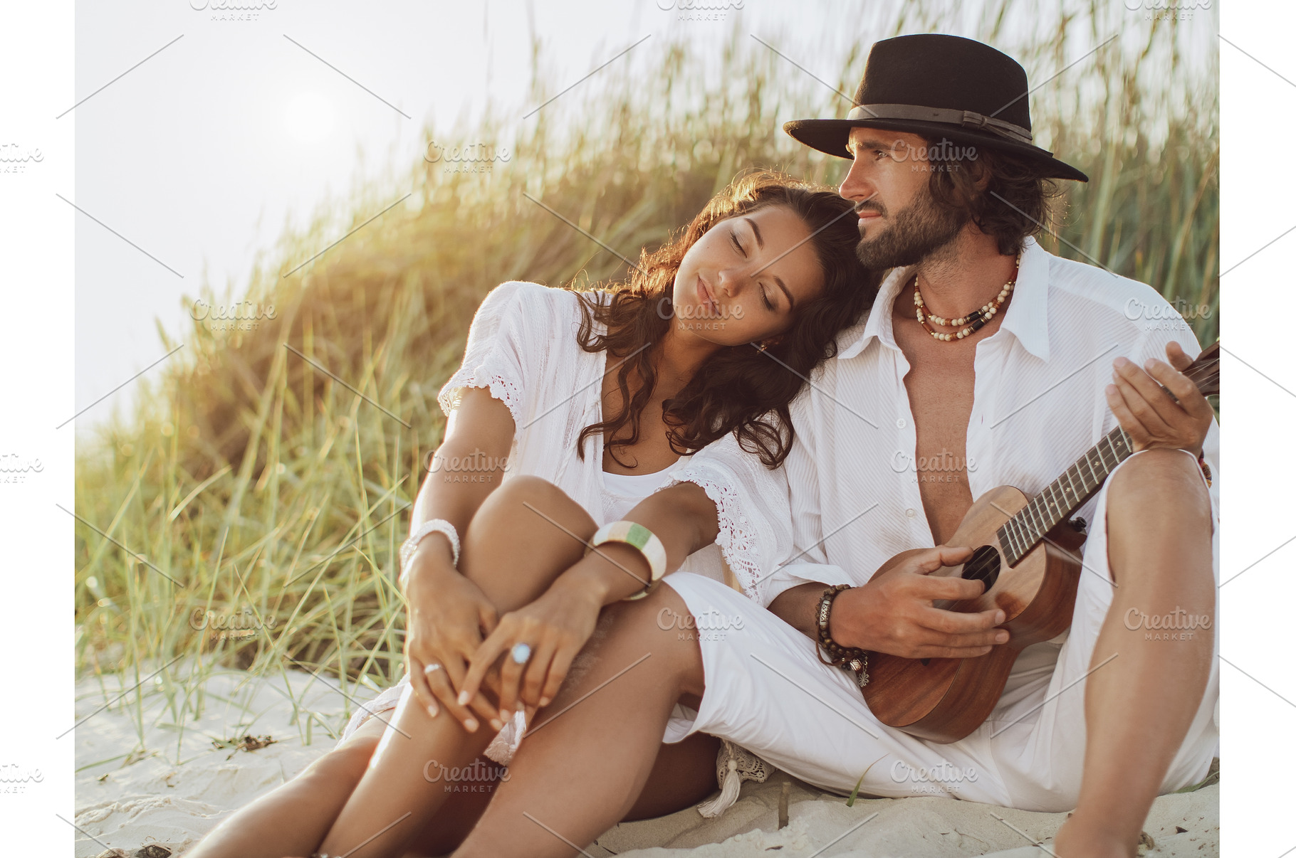 Couple in Love Playing Guitar and, a Person Photo by Emotion photo