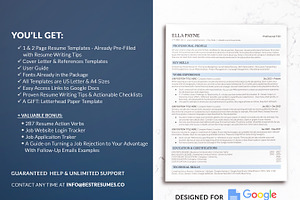 Professional Simple Resume Google