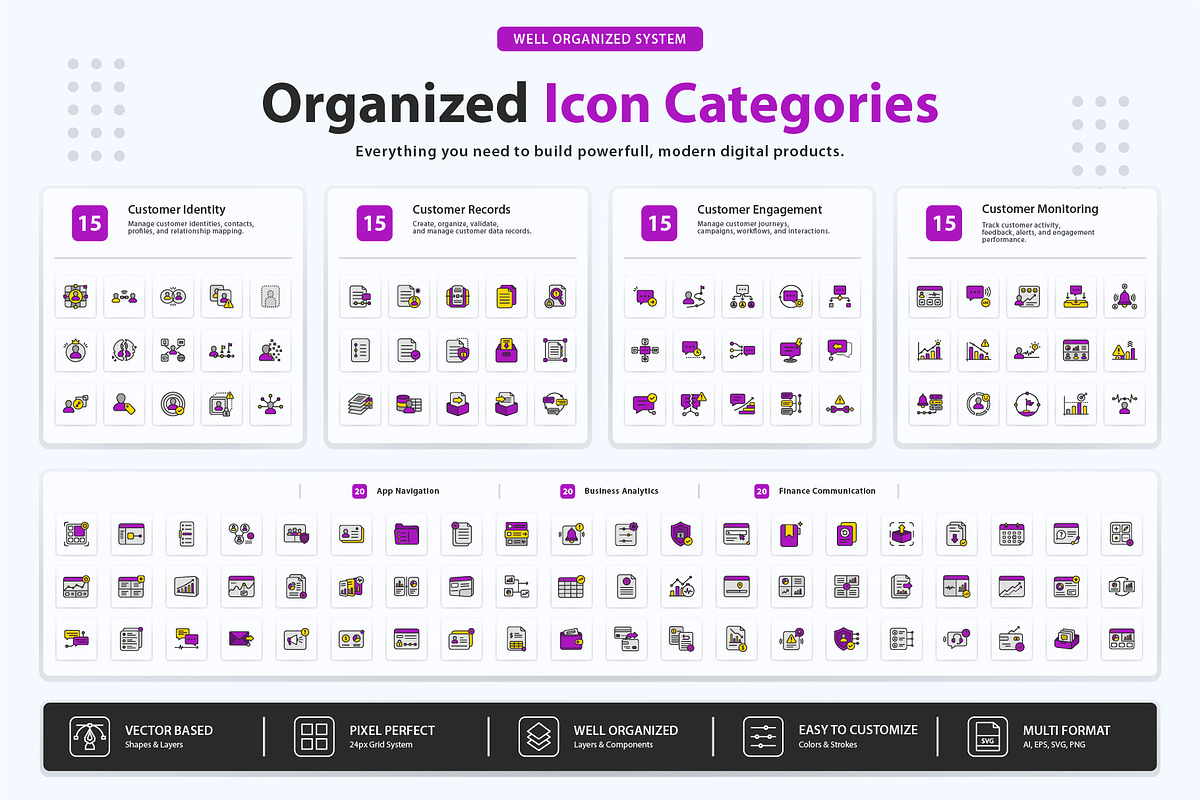 CRM Dashboard Icons, an Outline Icon by vexper (Photo 8 of 10)