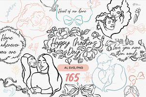 Mother's Day SVG Bundle, an Illustration by ollalya