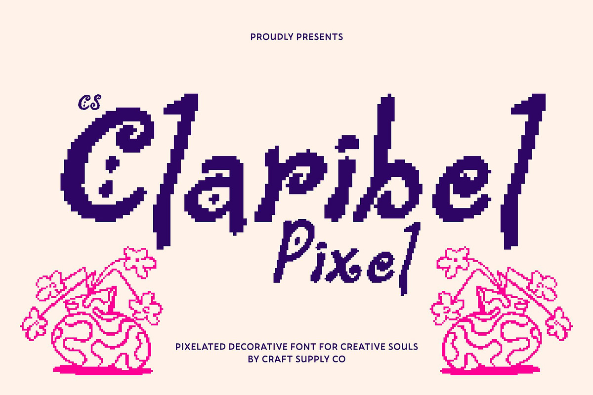 CS Claribel Pixel, a Handwritten Font by Craft Supply Co. (Photo 1 of 8)