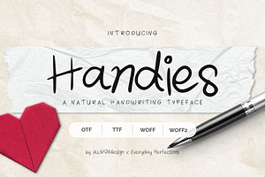 Handies | Natural Handwriting Font