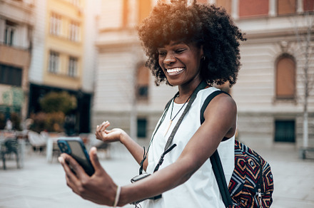 American tourist in European city, a Person Photo by REDDOT Studio