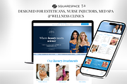Medspa Website Squarespace Templates, a Squarespace Template by Design Pro Templates (Thumbnail 1 of 7)